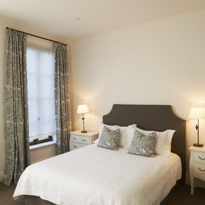 Gaudion Furniture Bedhead Queen 130cm plus fabric Scalloped Upholstered Bedhead - Custom Made