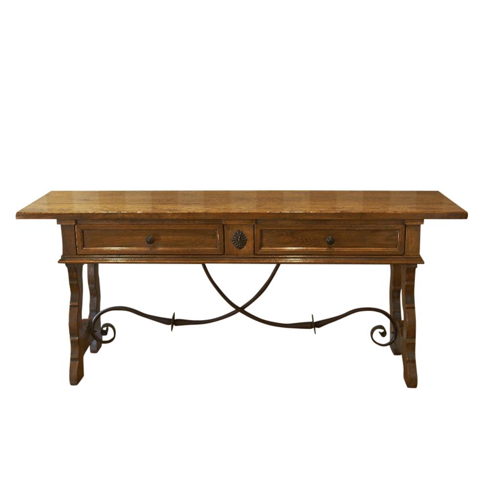 Gaudion Furniture Console, Hall Table Spanish Console Custom Colour Spanish Oak Console Table