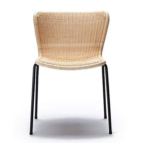 Gaudion Furniture Dining chairs 1 x Natural Rattan/Black Frame C603 Chair C603 Rattan Dining Chairs 3 Colours