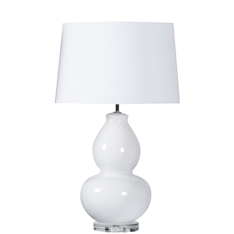 Large white table online lamp shade