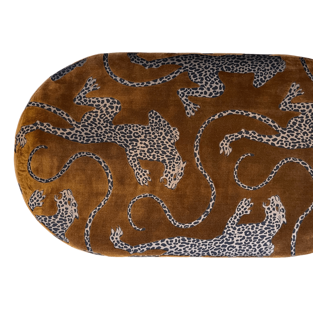 Gaudion Furniture OTTOMAN Panthera Gold Oval Ottoman