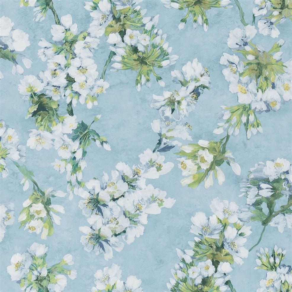 Designers Guild Fleur D Assam Sky Wallpaper 5 Colours