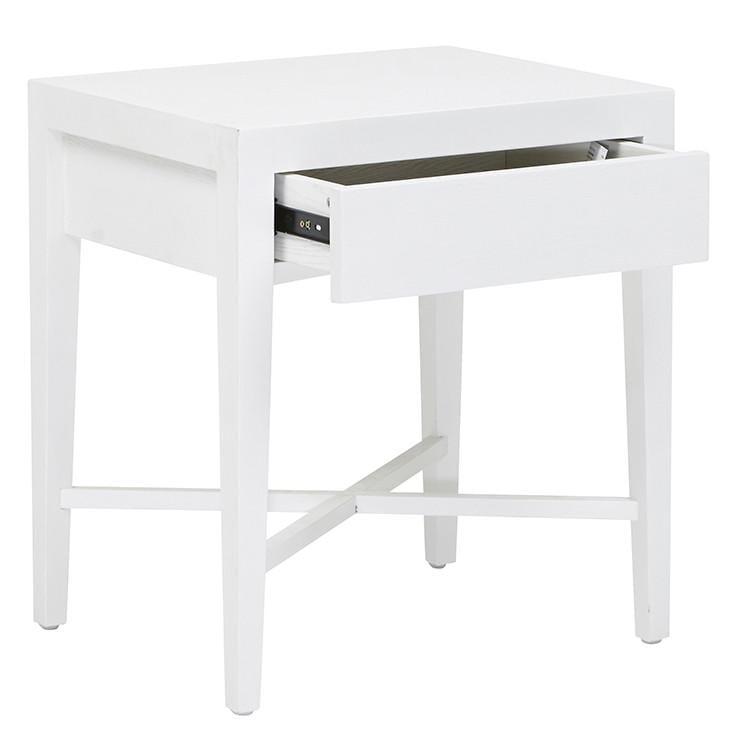 Globe West Bedside Tables Ascot White Bedside Table