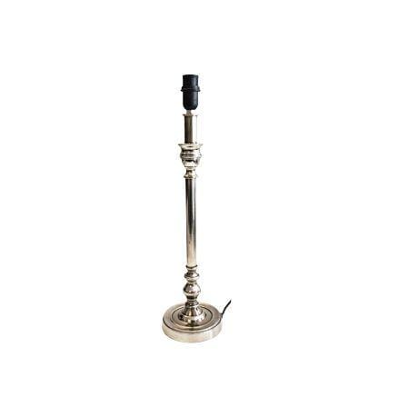 Lamp Base Antique Round Silver - Gaudion Furniture