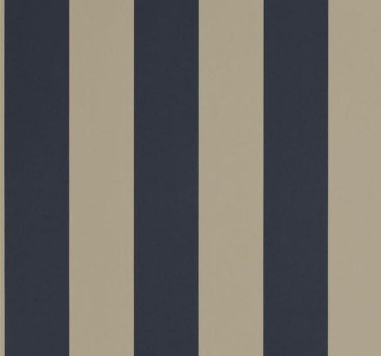 Navy & Sand Spalding Stripe Wallpaper Roll Ralph Lauren Spalding Stripe Wallpaper 14 Colours