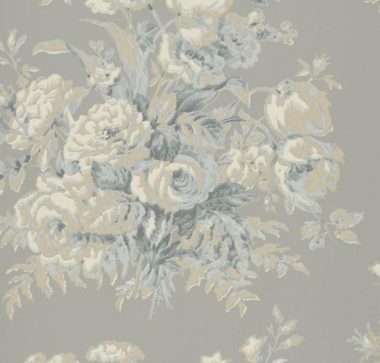 Ralph Lauren Slate Francosie Bouquet Wallpaper Roll Ralph Lauren Francoise Bouqet Wallpaper 