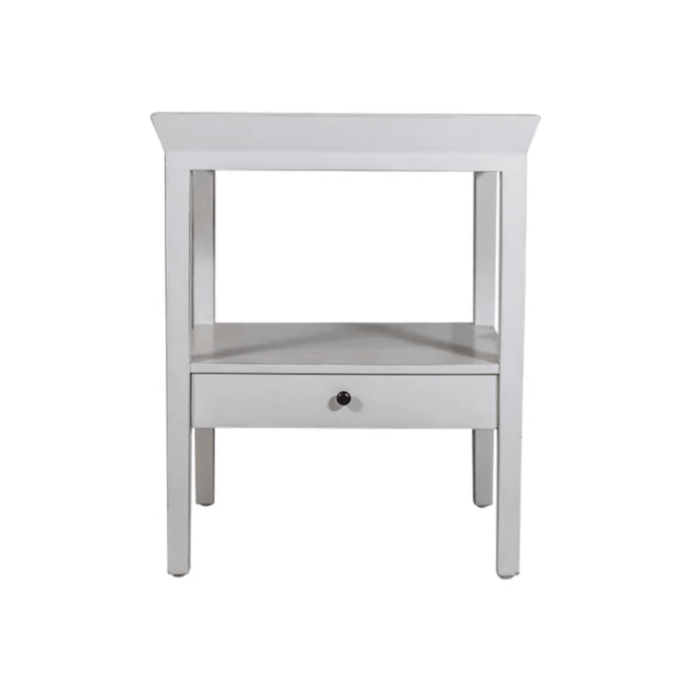 Santiago White Bedside Table - Gaudion Furniture