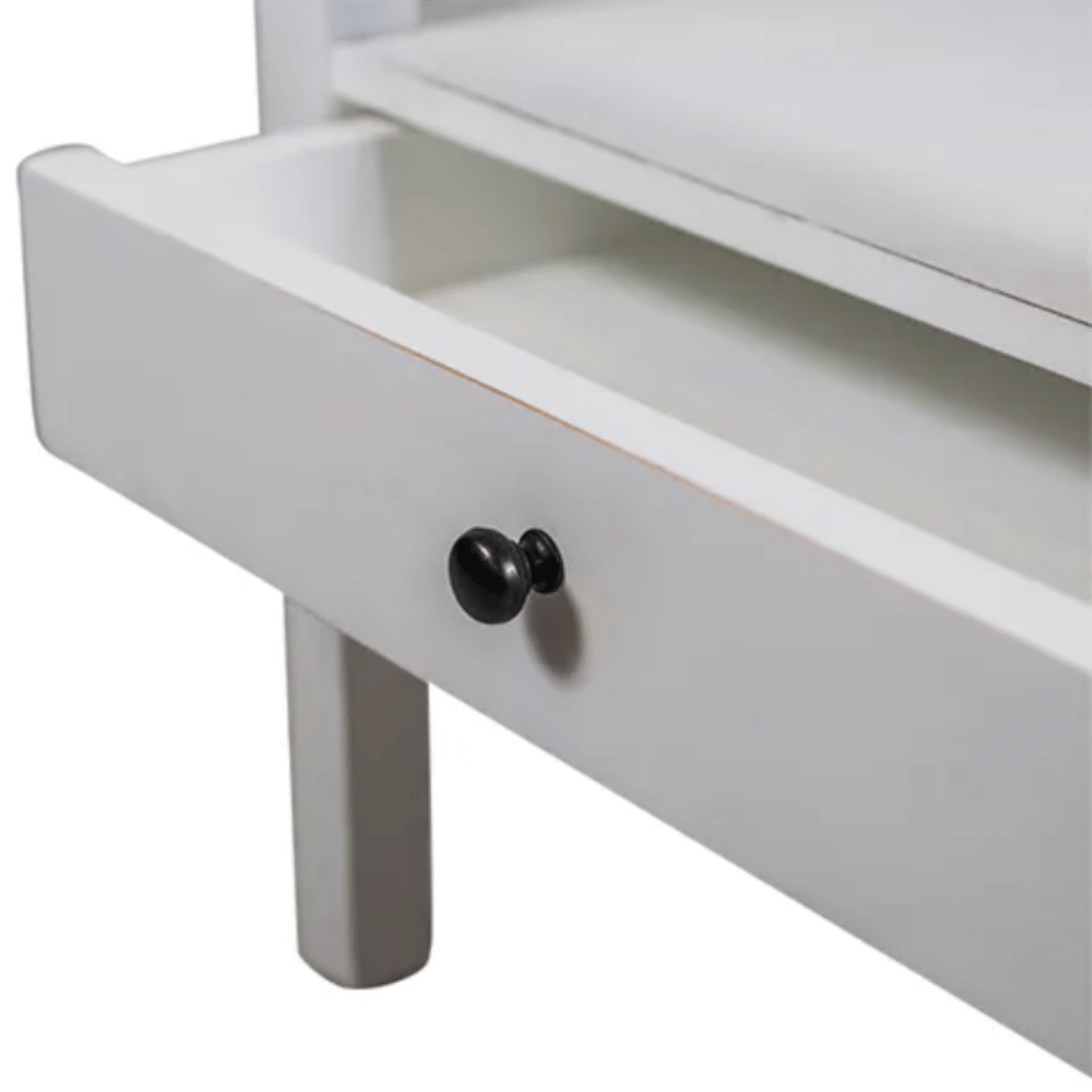 Santiago White Bedside Table - Gaudion Furniture
