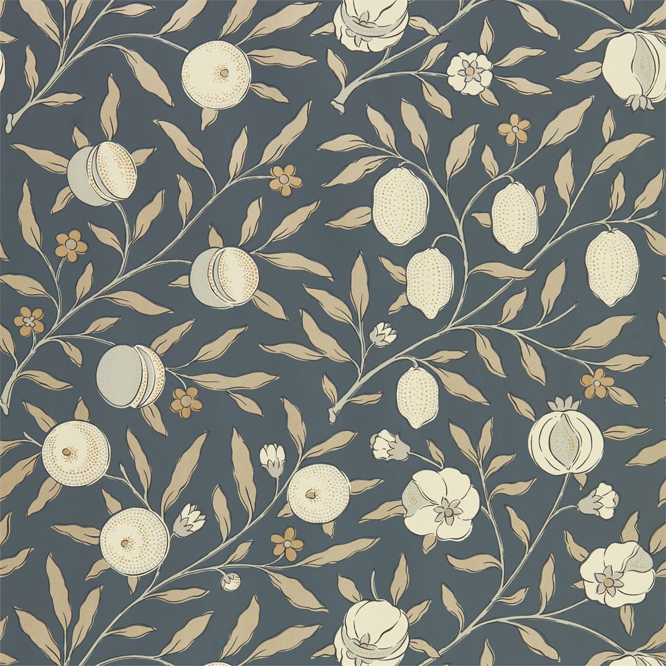 William Morris Wallpaper 1 x Black Ink Pure Fruit Wallpaper Roll William Morris Pure North Pure Fruit Wallpaper 4 colours