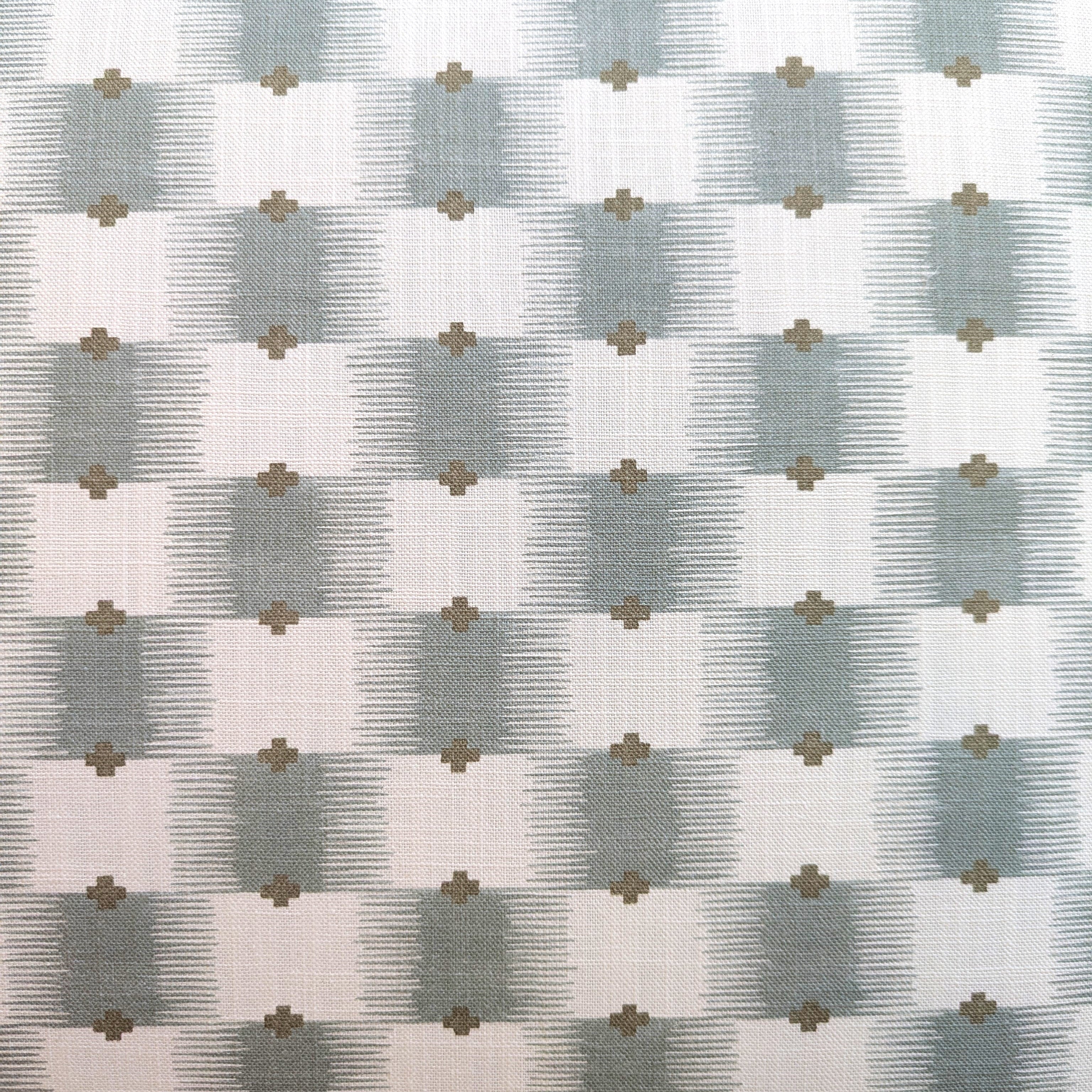 Boston ottoman in ziri fabric by romo.