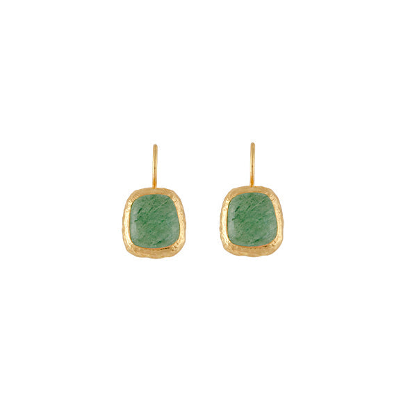 Muse earrings gold plated aventurine gaudion furniture