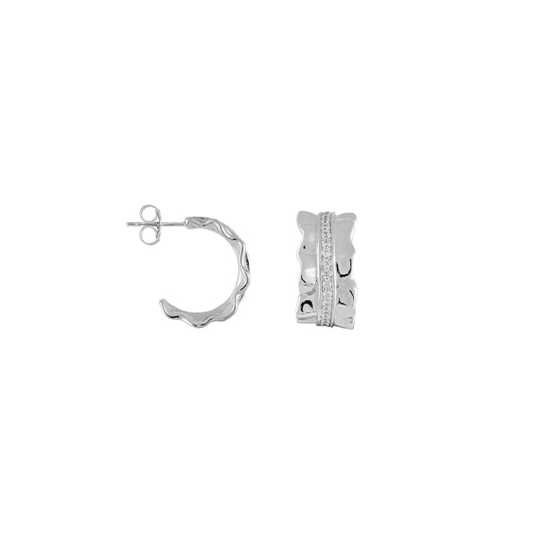 Astro earrings silver hoops by bianc gaudion furniture