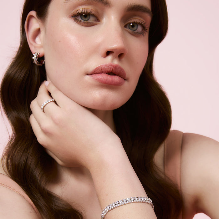 Astro earrings silver hoops by bianc gaudion furniture