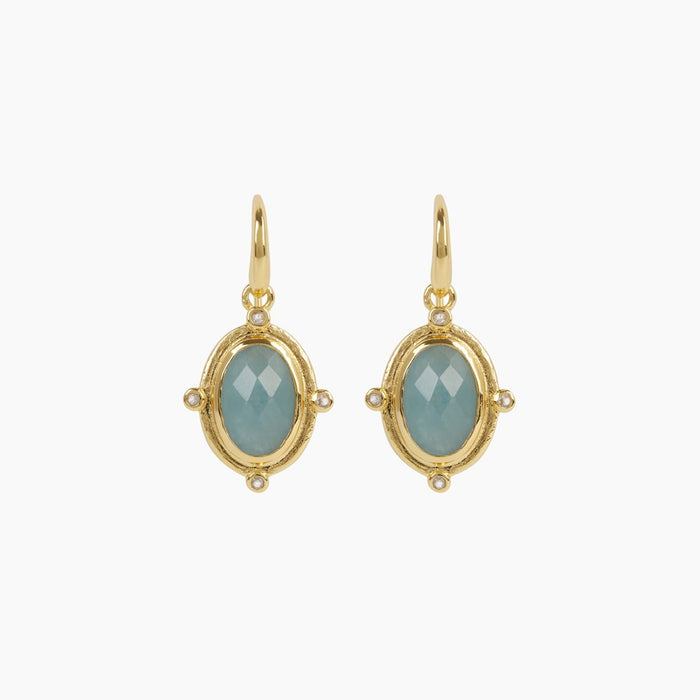 Breeze Milky Aquarmarine Earrings