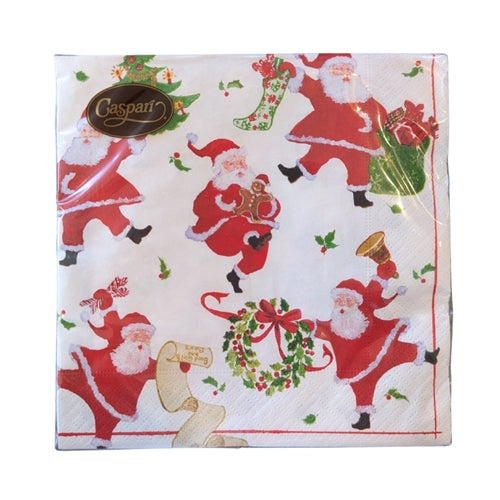 Napkins Luncheon Christmas Dancing Santa 