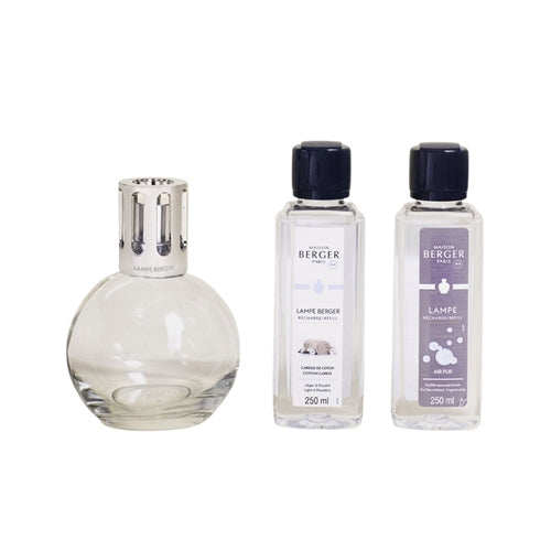 Diffuser Maison Berger Paris Round - catalytic lamp with scent refill gift pack.