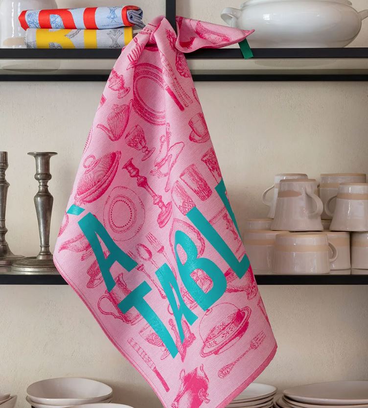 Tea Towel A Table Jacquard Francais