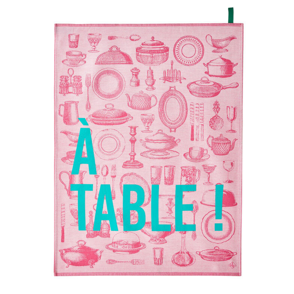 Tea Towel A Table Jacquard Francais