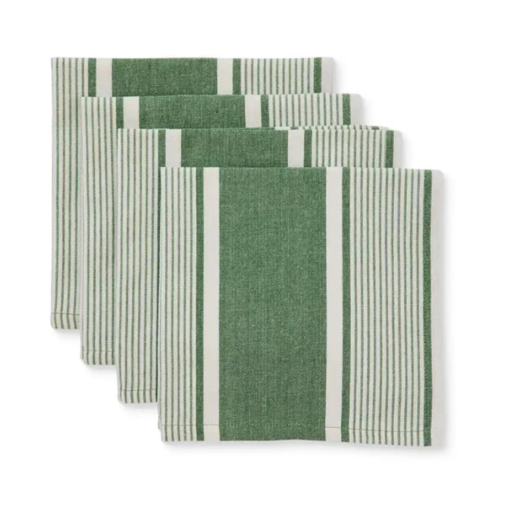 Avery Spruce Green Stripe Napkin Set of 4