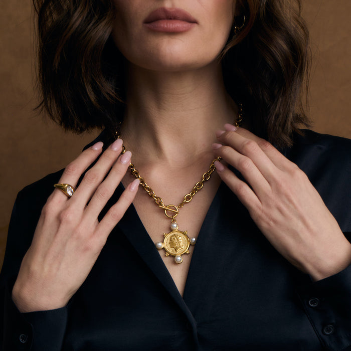 Blanca Necklace by Zahar - Gold & Pearl