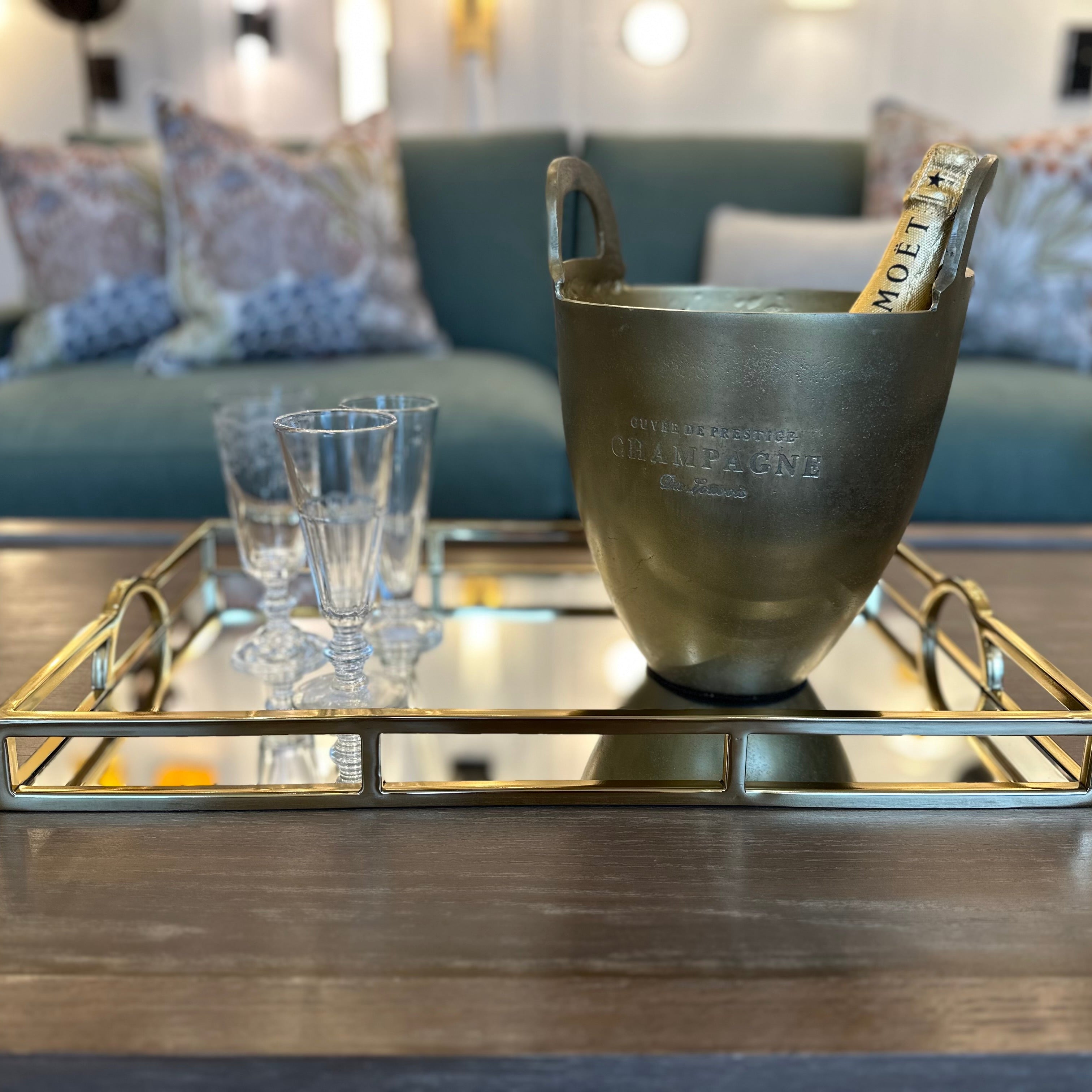 Wine Bucket Burnt Pewter Small