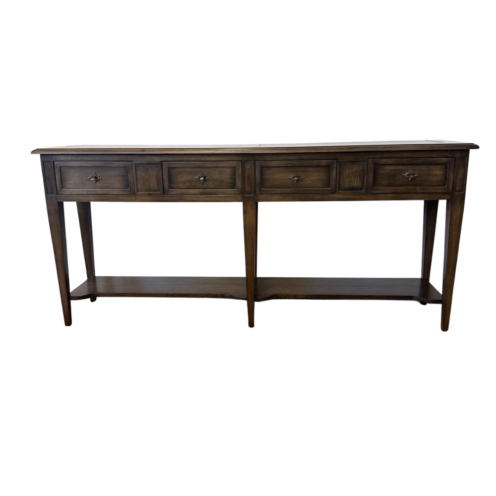 Logan Oak 4 Drawer Console Table - Custom Colour