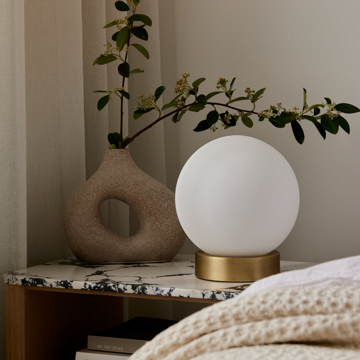 Frosted glass spherical lamp, oscar. Gaudion Furniture