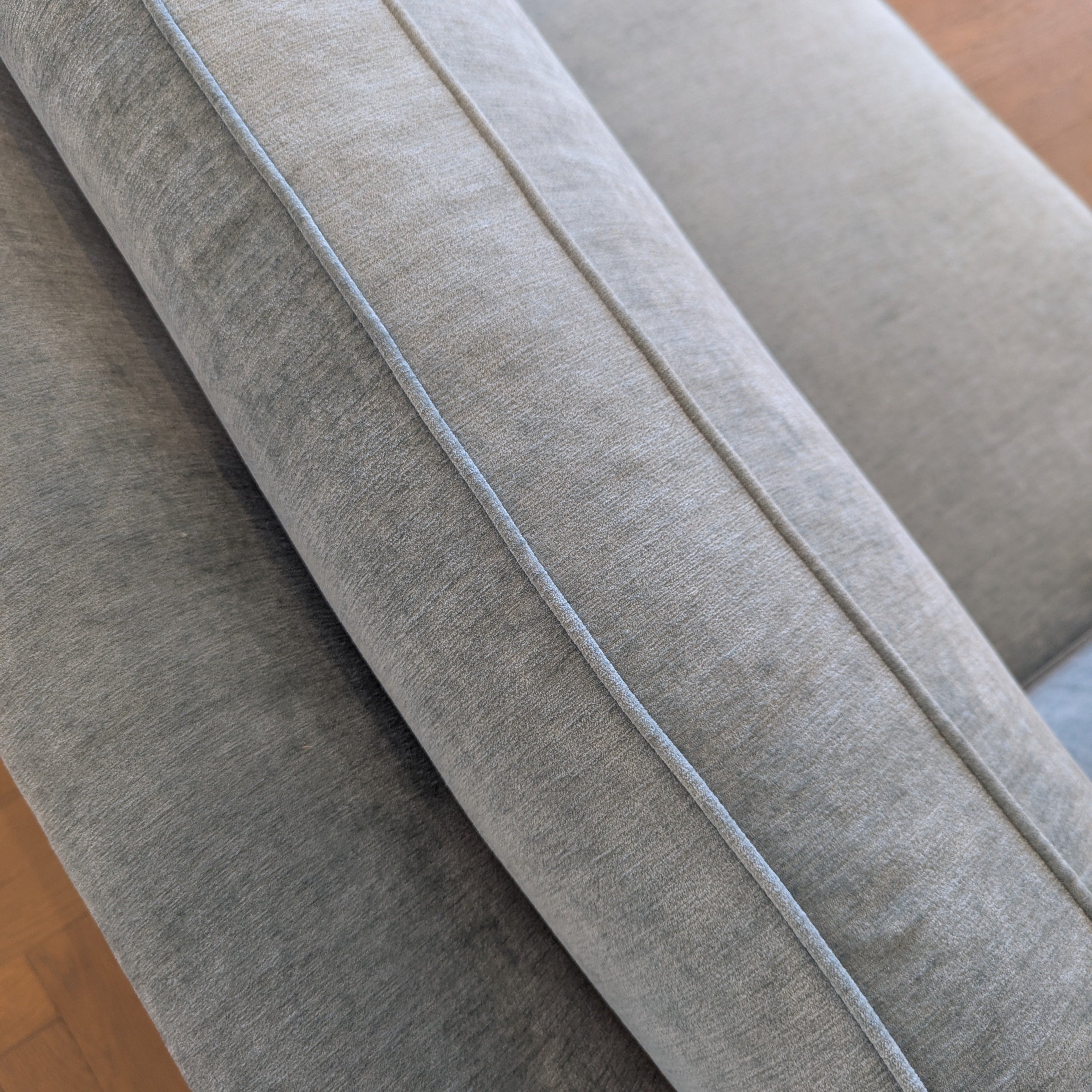  Hamptons sofa in mineral velvet gaudion furniture