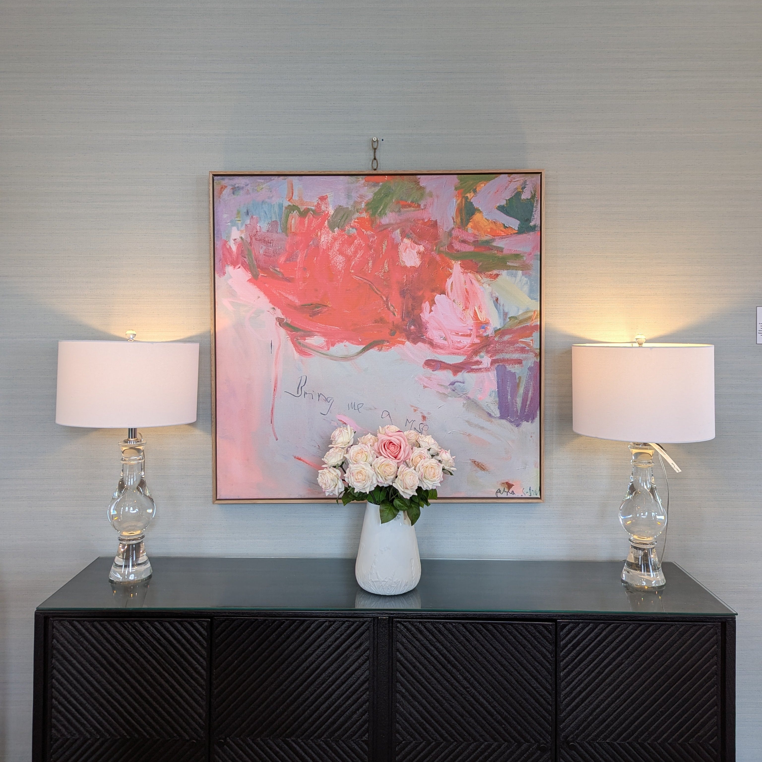 Roses For Me Print abstract art on canvas