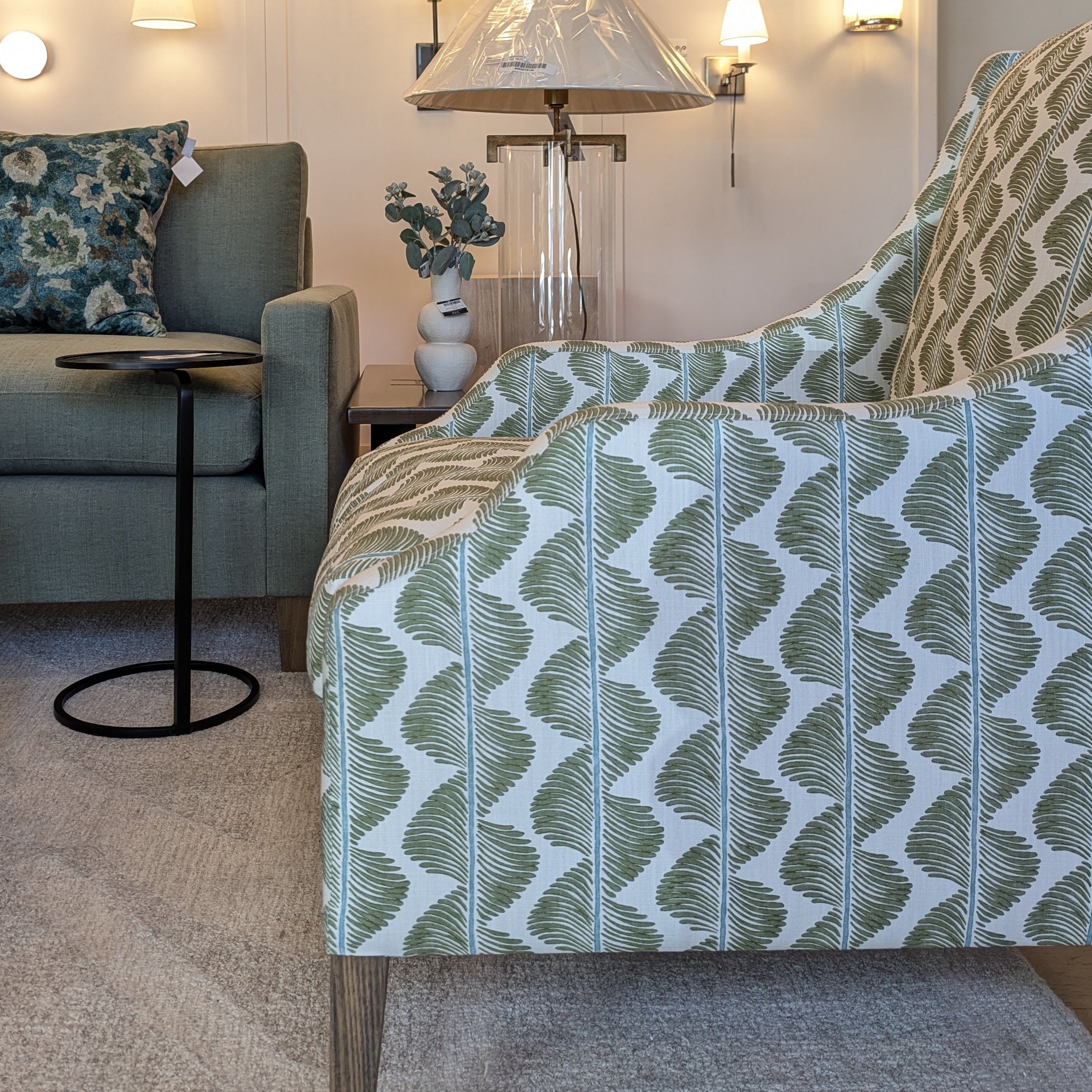 Julien Armchair in Aubin fabric by ROMO Gaudion Furniture