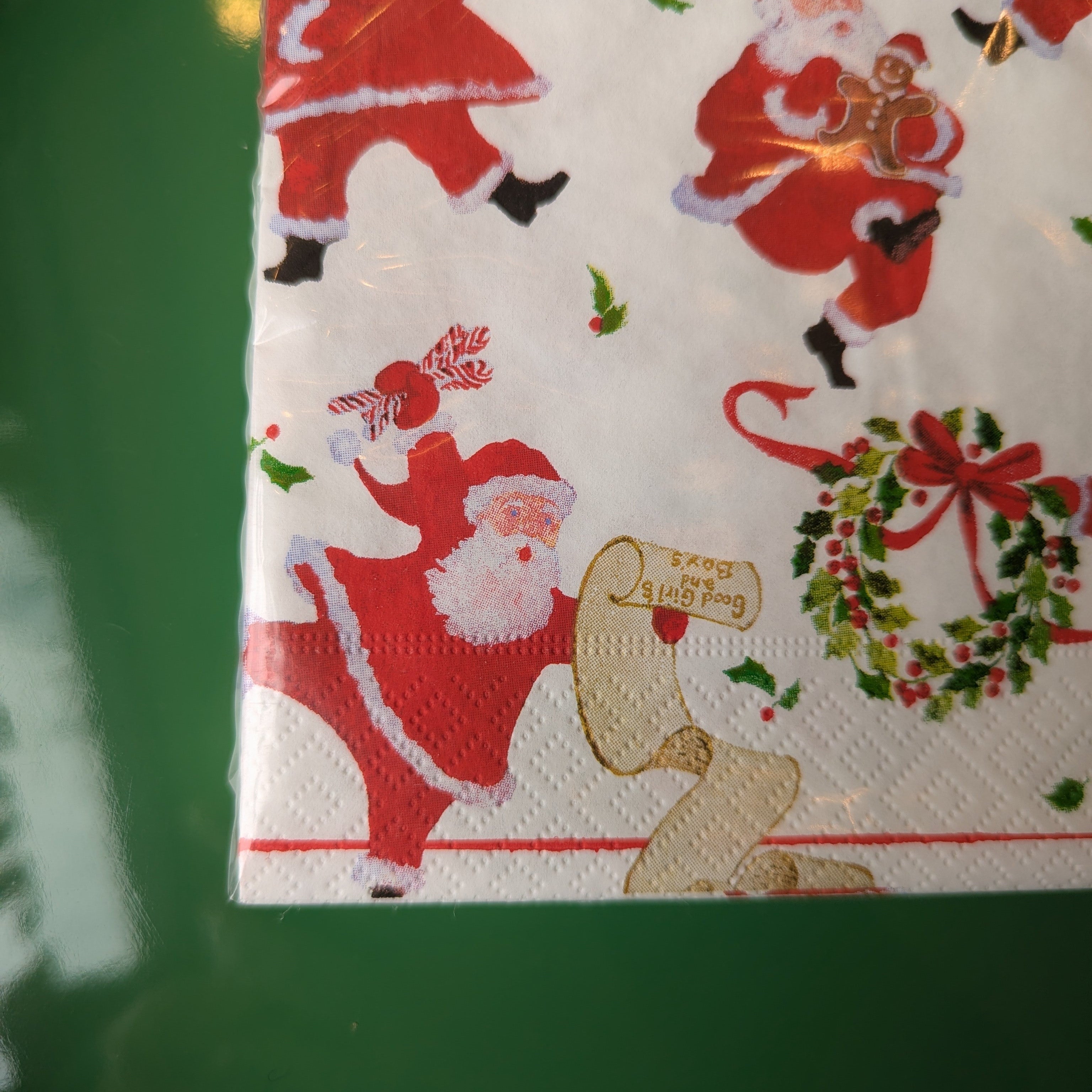 Napkins Luncheon Christmas Dancing Santa
