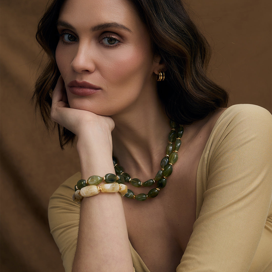 Mila Gold Hoop Earrings by Zahar