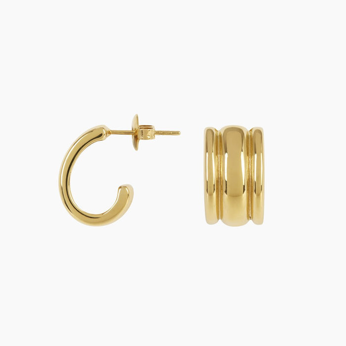 Mila Gold Hoop Earrings by Zahar