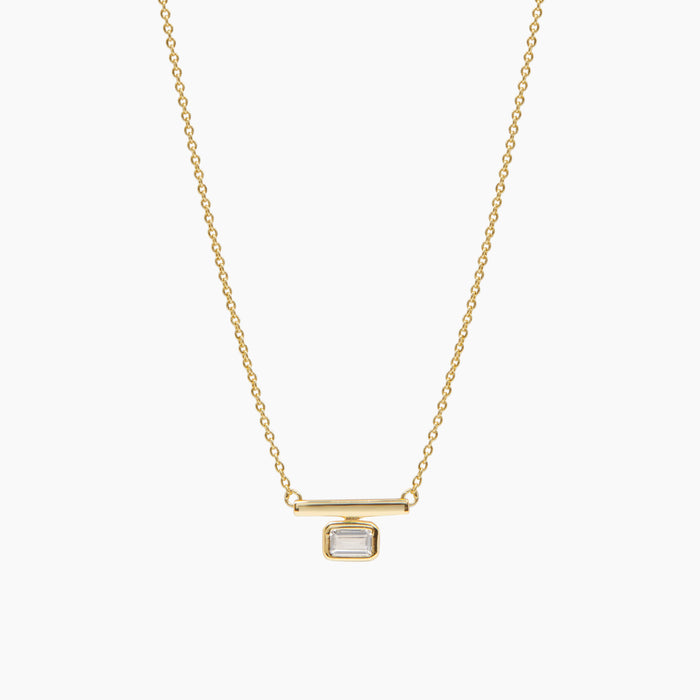 Remi Gold Necklace by Zahar – Cubic Zirconia