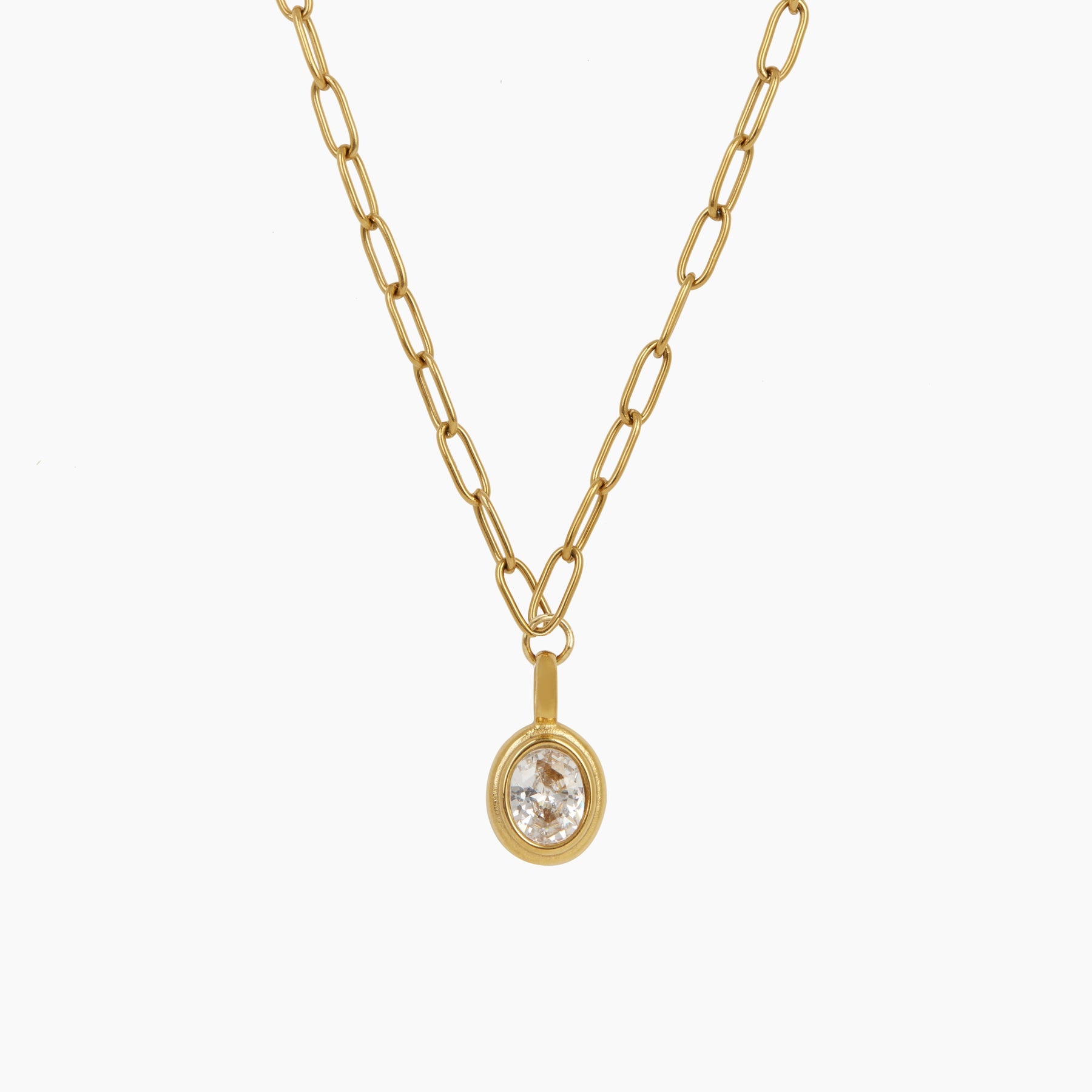 Margot Gold Necklace by Zahar – Cubic Zirconia