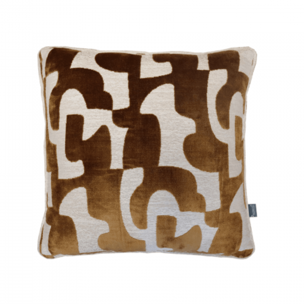 Aldeco Decoupe Cushion Caramel - Gaudion Furniture