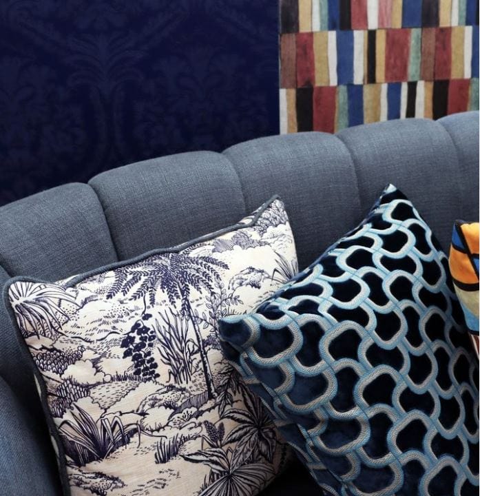Aldeco Digby Navy Cushion - Gaudion Furniture