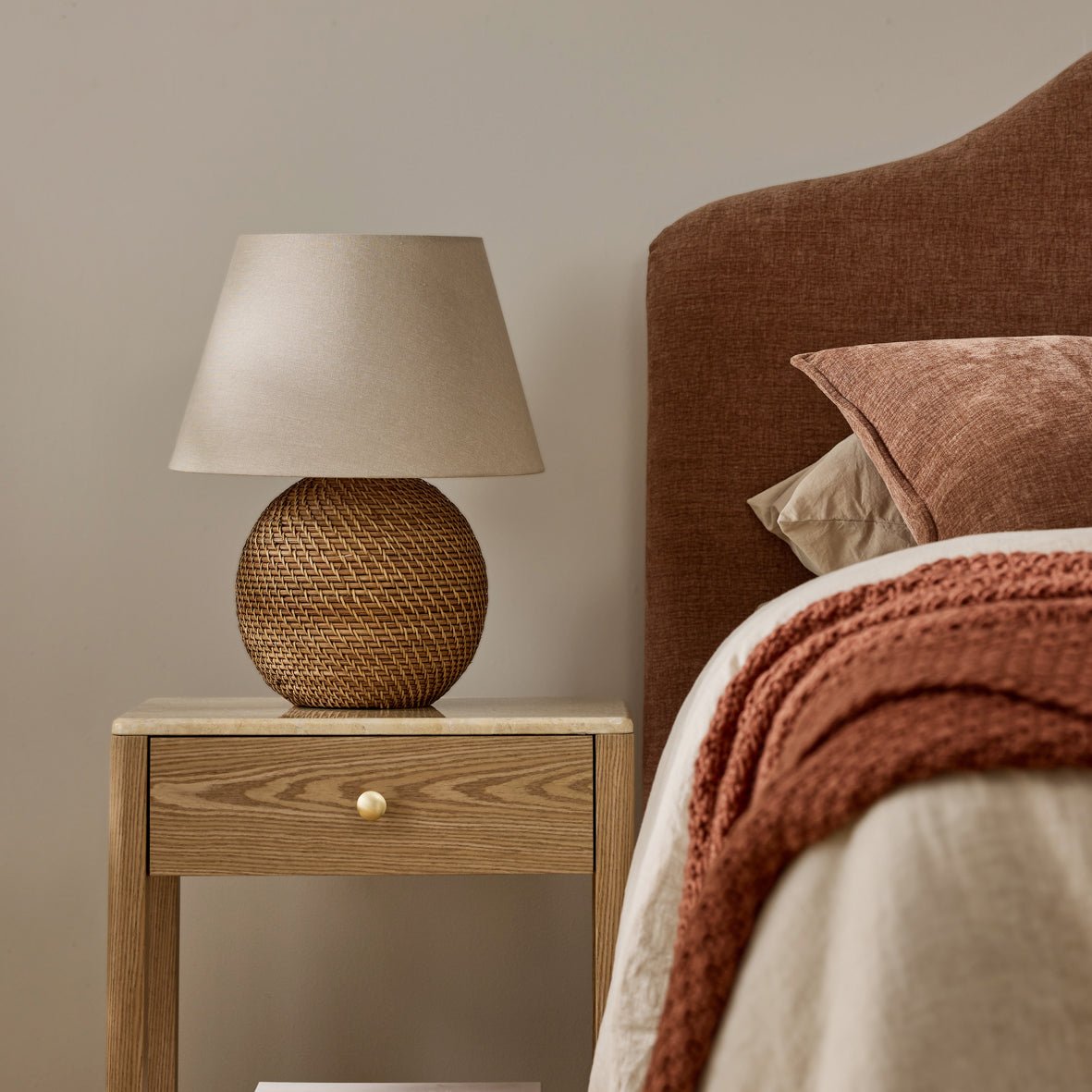 Bahama Natural Cane Rattan Lamp - Gaudion Furniture