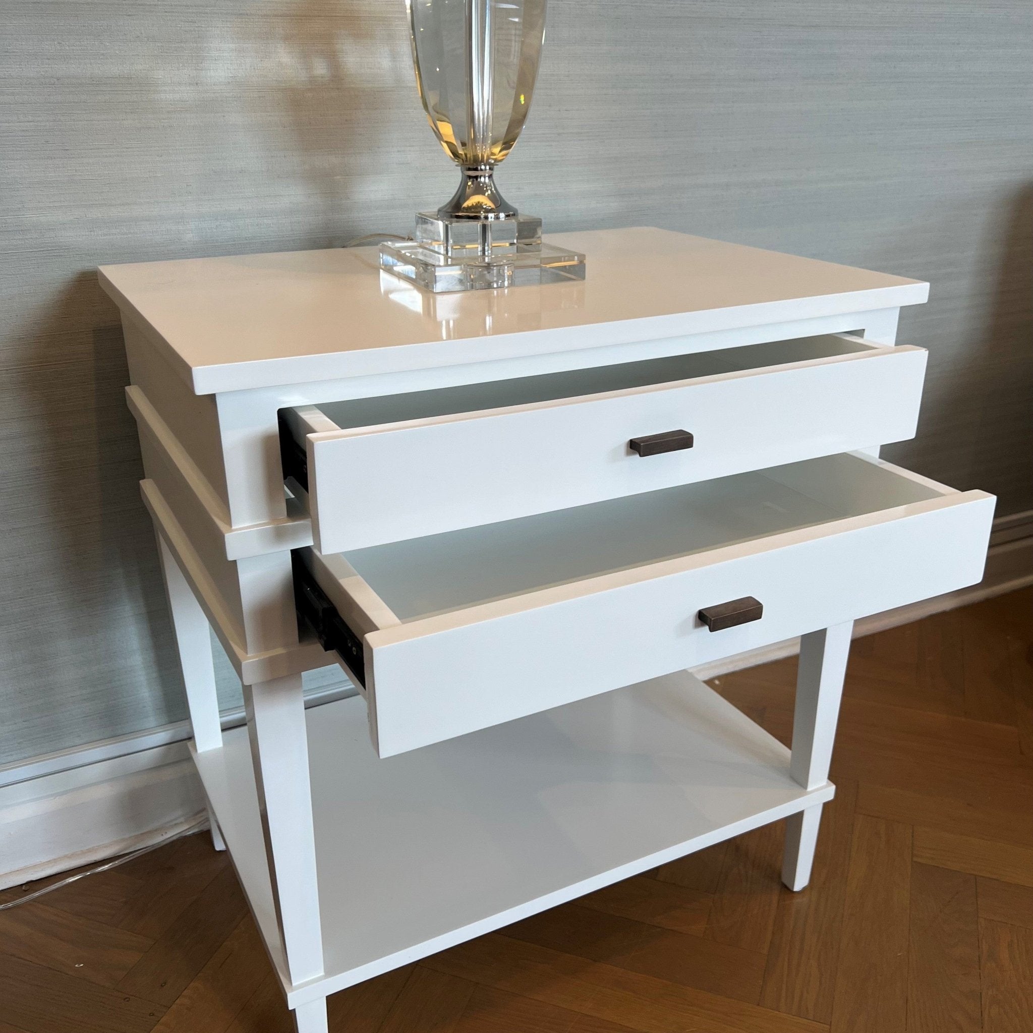 Barraux Bedside Table 2 Colours - Gaudion Furniture