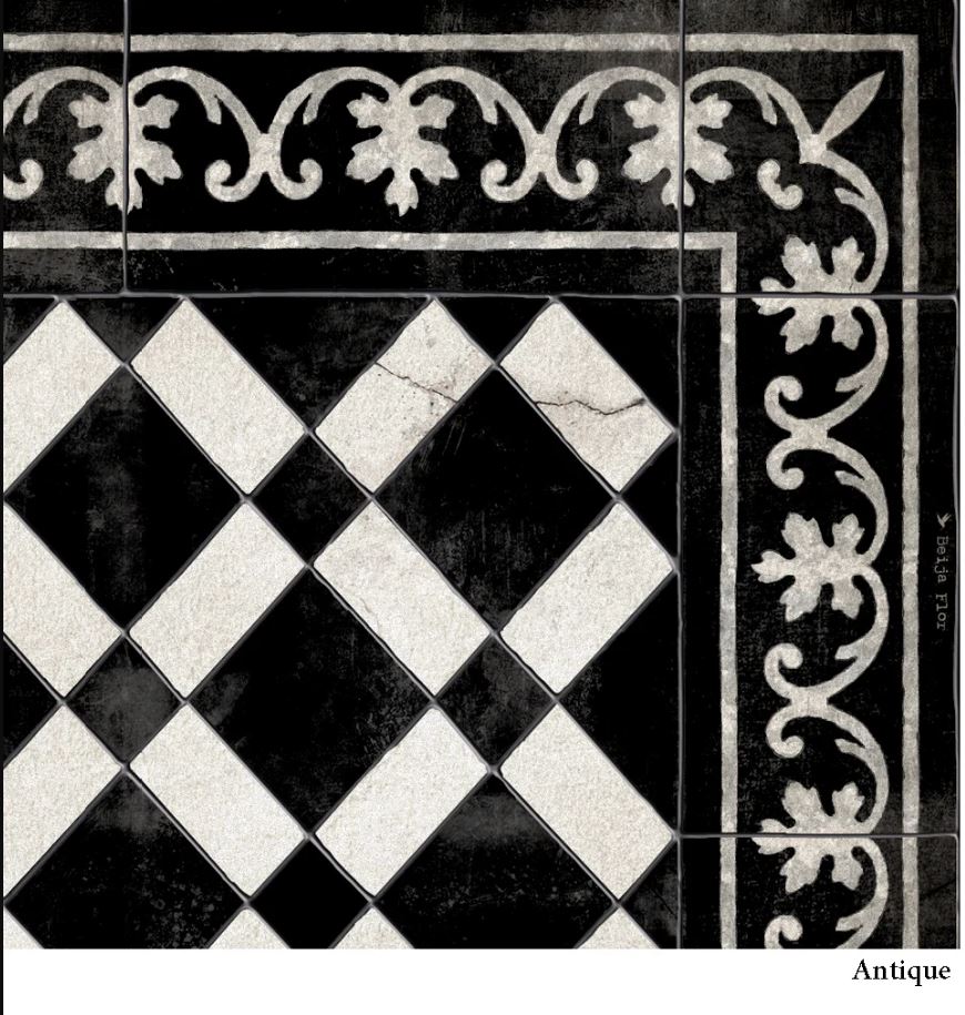Beija Flor Diamond Antique Floor Mat - Gaudion Furniture