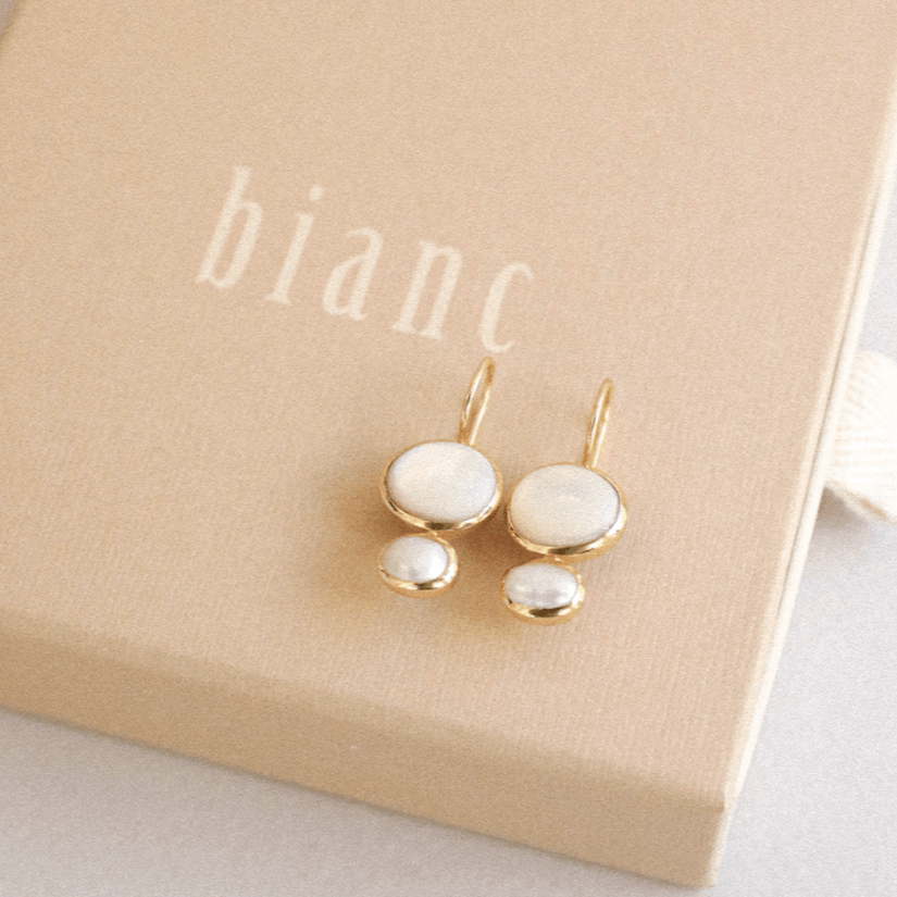 Bianc EARRINGS Earrings Cubism White