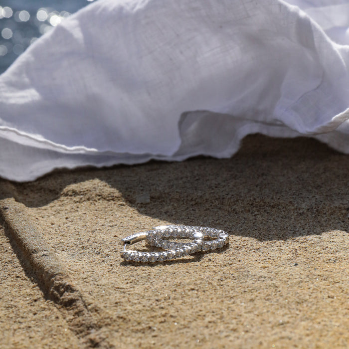 Bianc EARRINGS Earrings Halo Large Silver