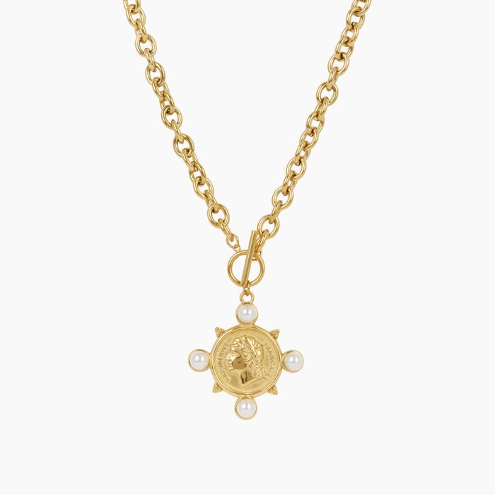 Blanca Necklace by Zahar - Gold & Pearl - Gaudion Furniture