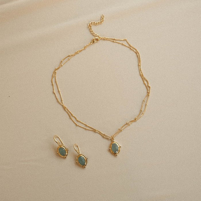 Breeze Necklace by Bianc – Aquamarine & Rainbow Moonstone - Gaudion Furniture