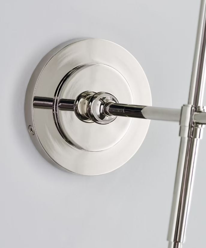 Bryant Sconce with White Glass Shade 2 Finishes - Gaudion Furniture