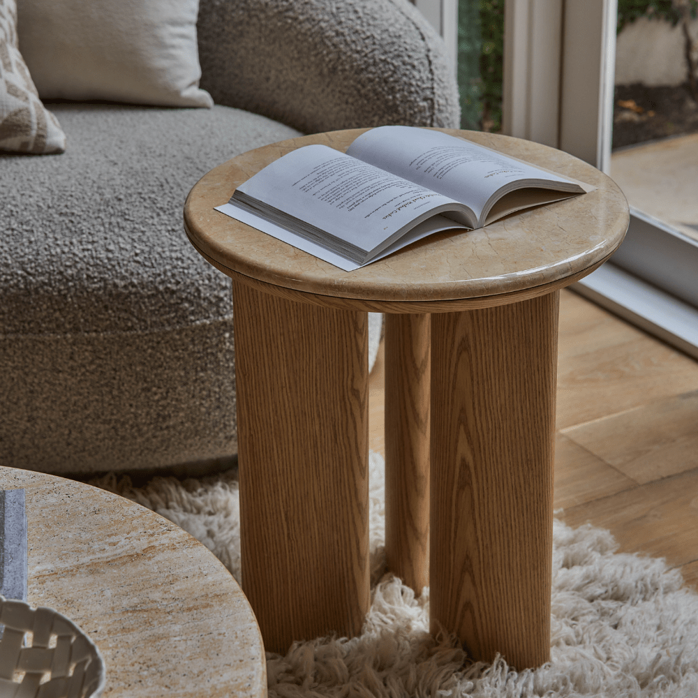Carly Marble Side Table - Gaudion Furniture