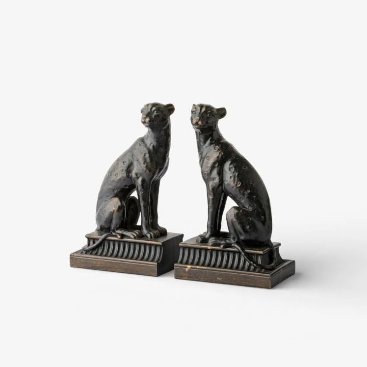 Cheetah Bookends in Bronze Finish - Gaudion Furniture