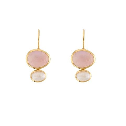 Cubism Earrings Rose Quartz - Bianc - Gaudion Furniture