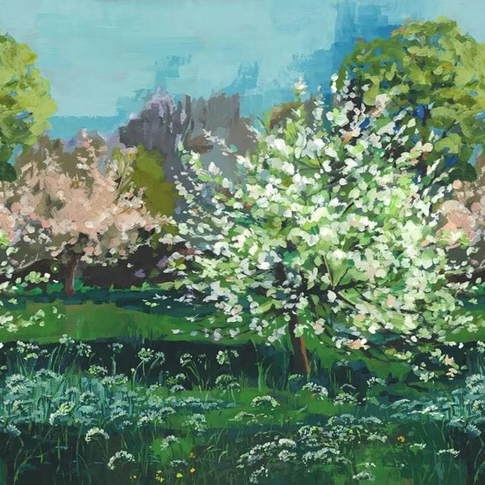Designers Guild Arbre De Printemps Celadon Wallpaper Panel - Gaudion Furniture