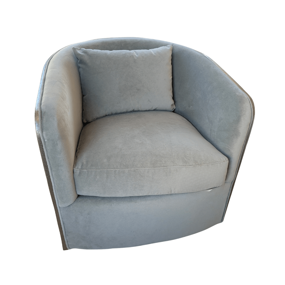 Eliot Swivel Chair Blue Velvet - Bernhardt x Gaudions - Gaudion Furniture